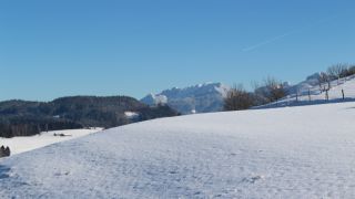 Ferienwohnung Tegelberg Ausblick Winter